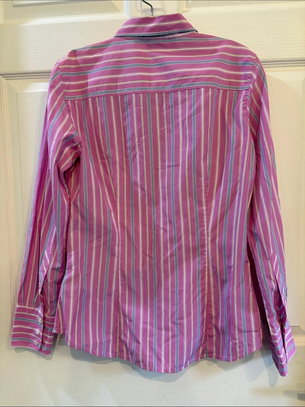 J. Crew Pink & White Striped Button-Down Shirt